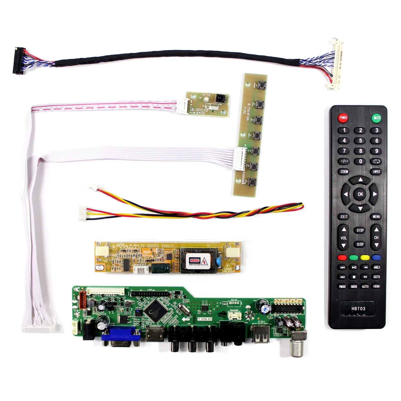 TV+HD MI+VGA+AV+USB LCD Controller  Board For 18.5