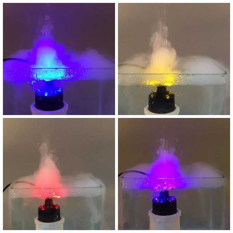 1pc 24V DC Aquarium Ultrasonic Fog maker Mist Fish Tank Nebulizer Atomizer Water Pool Humidifier With Light