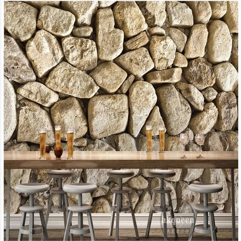 Retro Stone 3D Photo Wallpaper Murals Customizable Home Decor Stickers Fashion Background Wall Paper for Living Room Bedroom