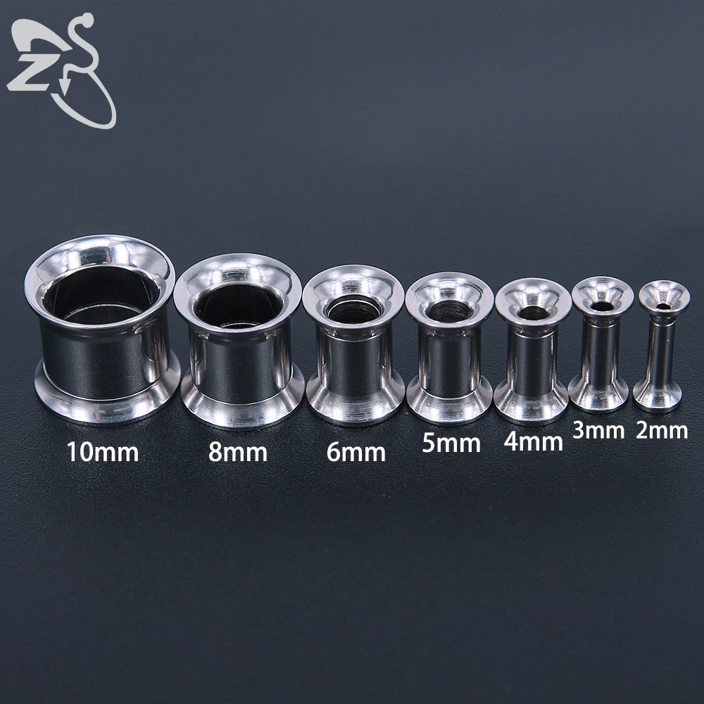 Trendy Double Flared Ear Plug Tunnel Stainless Steel Screwed Ear Tapers Stretching Kits and Tunnel Ear Gauges Piercing Jewelry