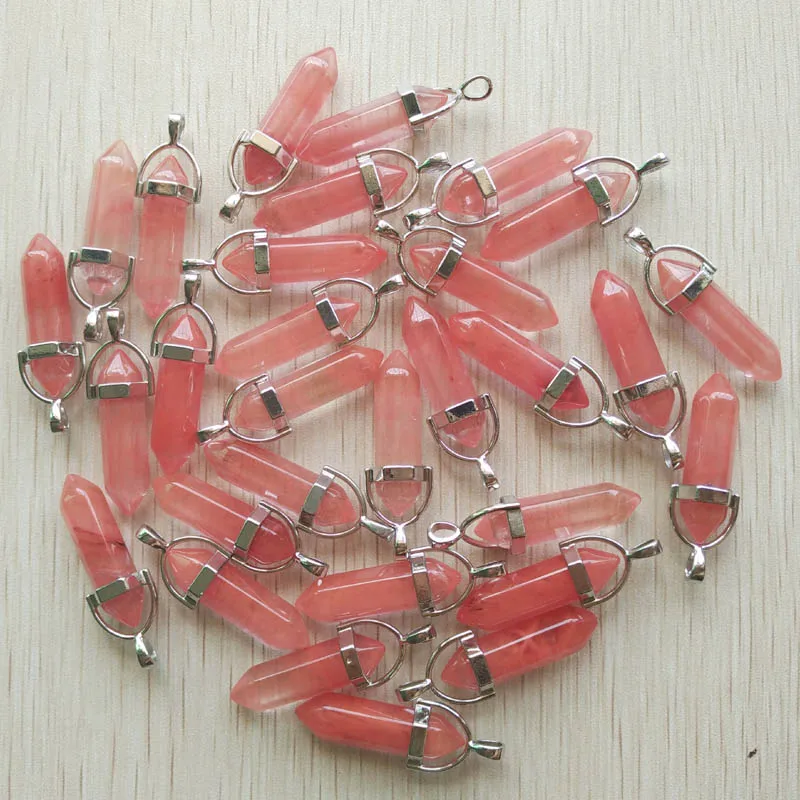 Wholesale Assorted Natural Stone Mixed Pillar Charms