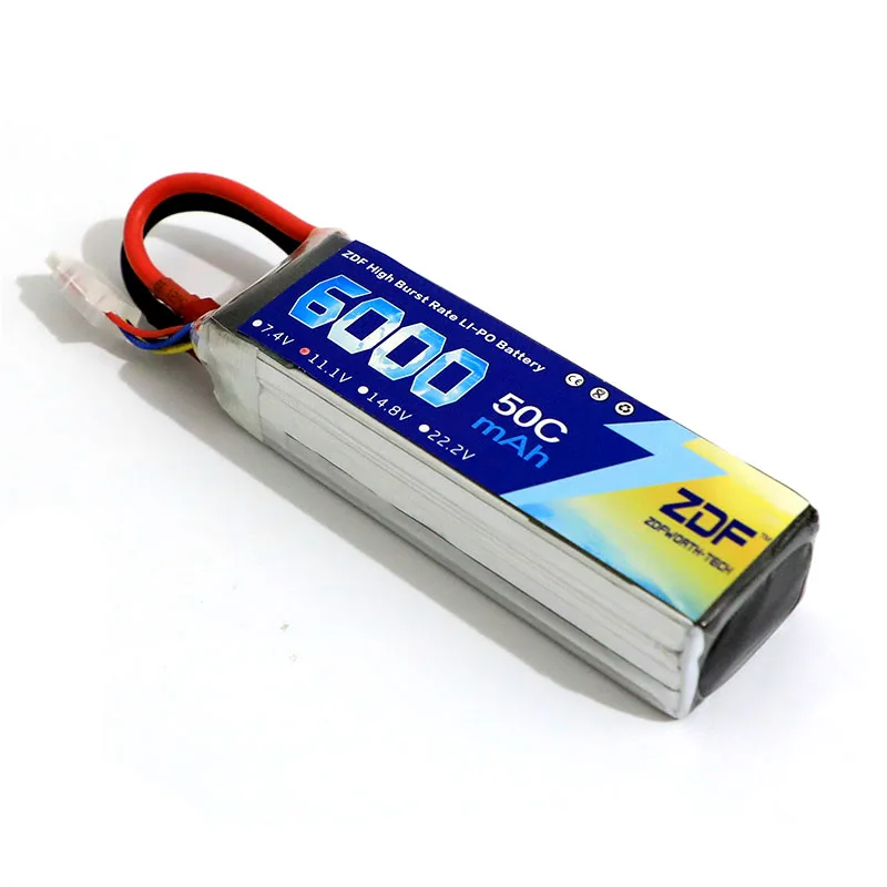 

ZDF 6000mah 50C 3S 11.1v Max 100C Lipo Battery for Trex-450 Fixed-wing Helicopter Quadcopter