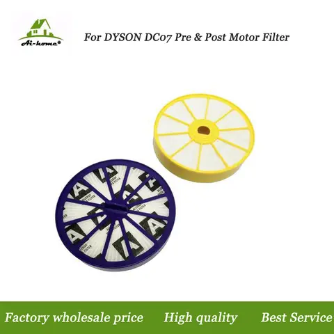 Front & Back HEPA Filter Kit for Dyson DC07 Pre & Post ,upper & lower Motor Allergy Vacuum Replacement