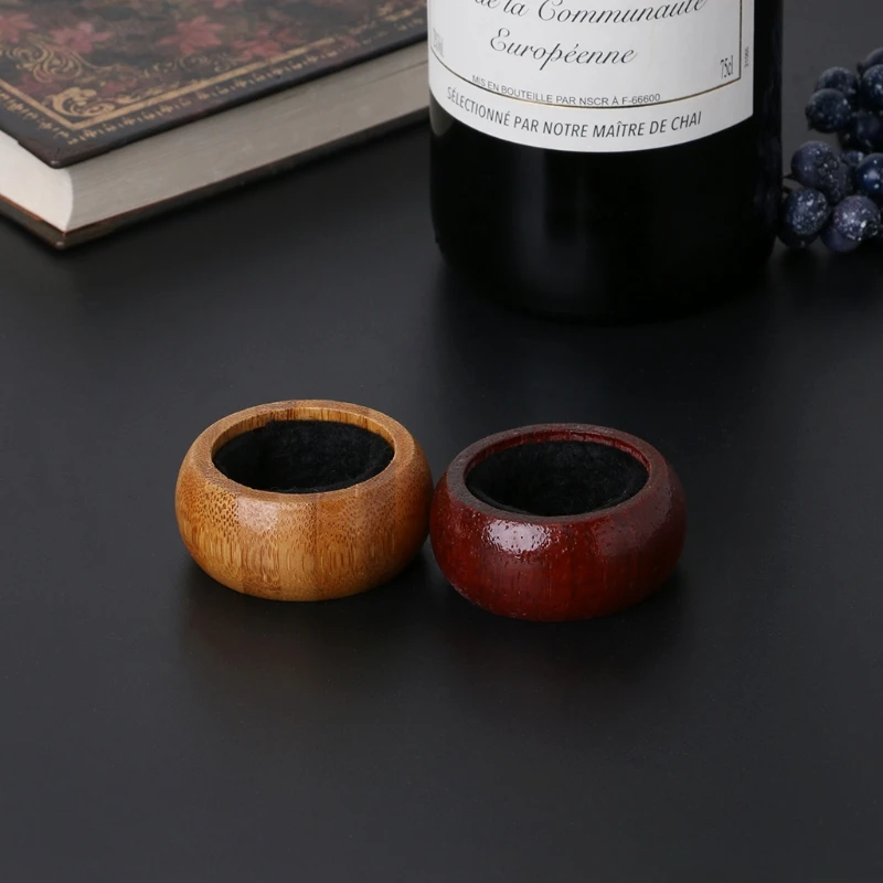 Wooden Red Wine Bottle Drip Drop Proof Stop Collar Ring Home Bar Accessories New