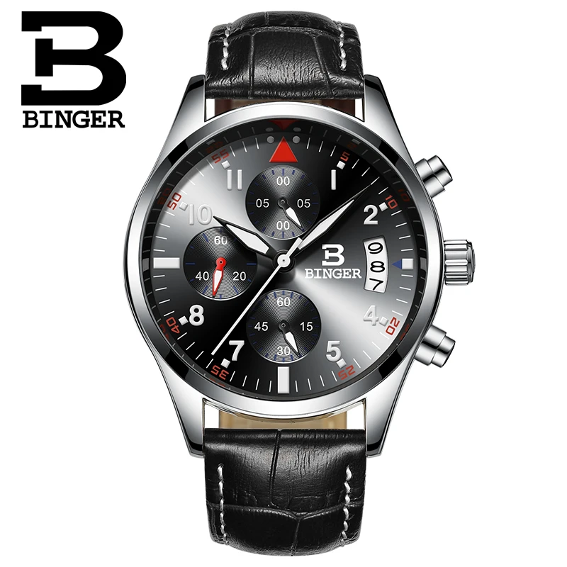 2015 New Men Fashion Wristwatches Luxury Famous Brand Quartz MOVT CHRONOGRAPH Military Leather Sports Watch Relogio Masculino