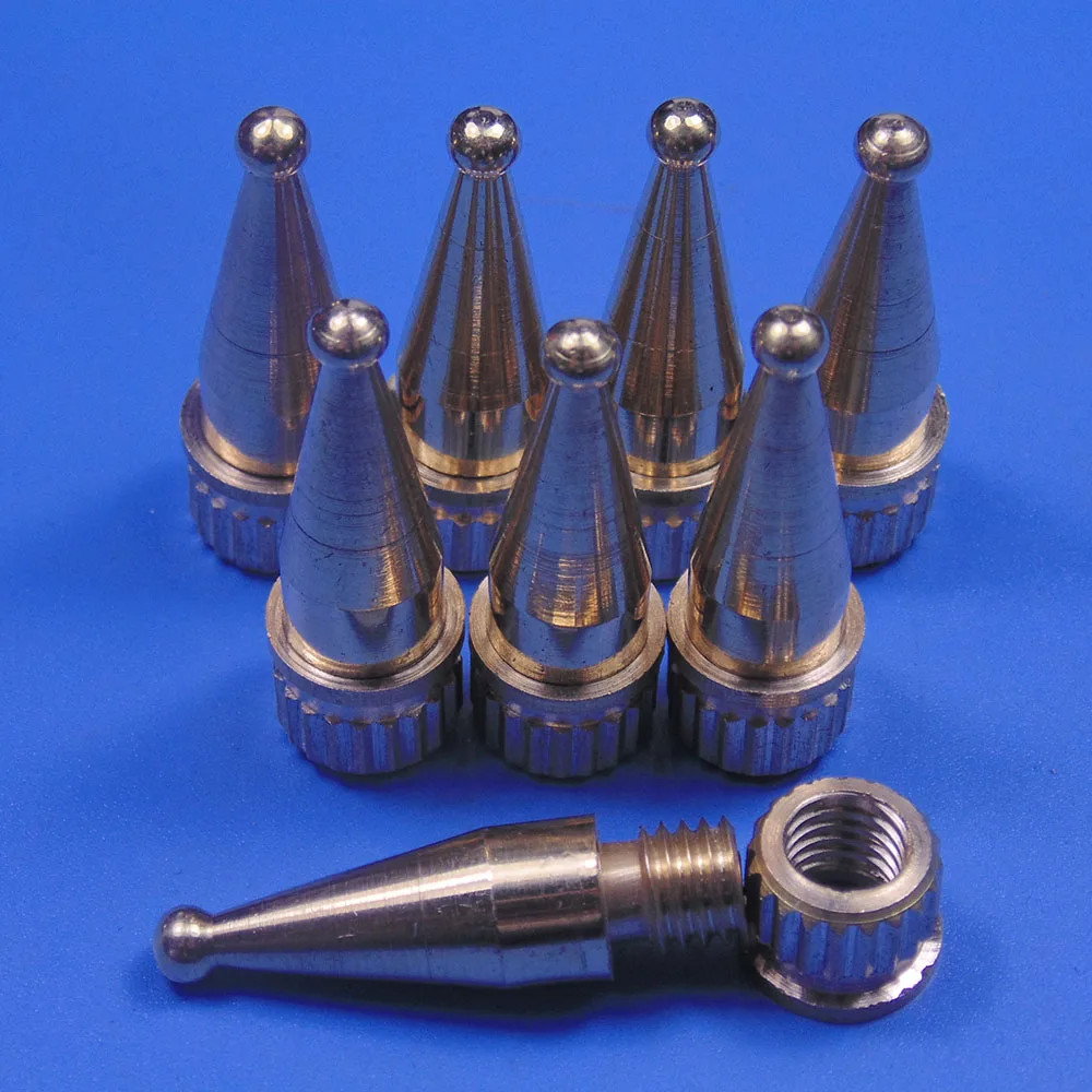 8 Uds M8x34 altavoz de cobre amplificador de punta a prueba de golpes soporte de aislamiento pies choque pie clavo # Dorado