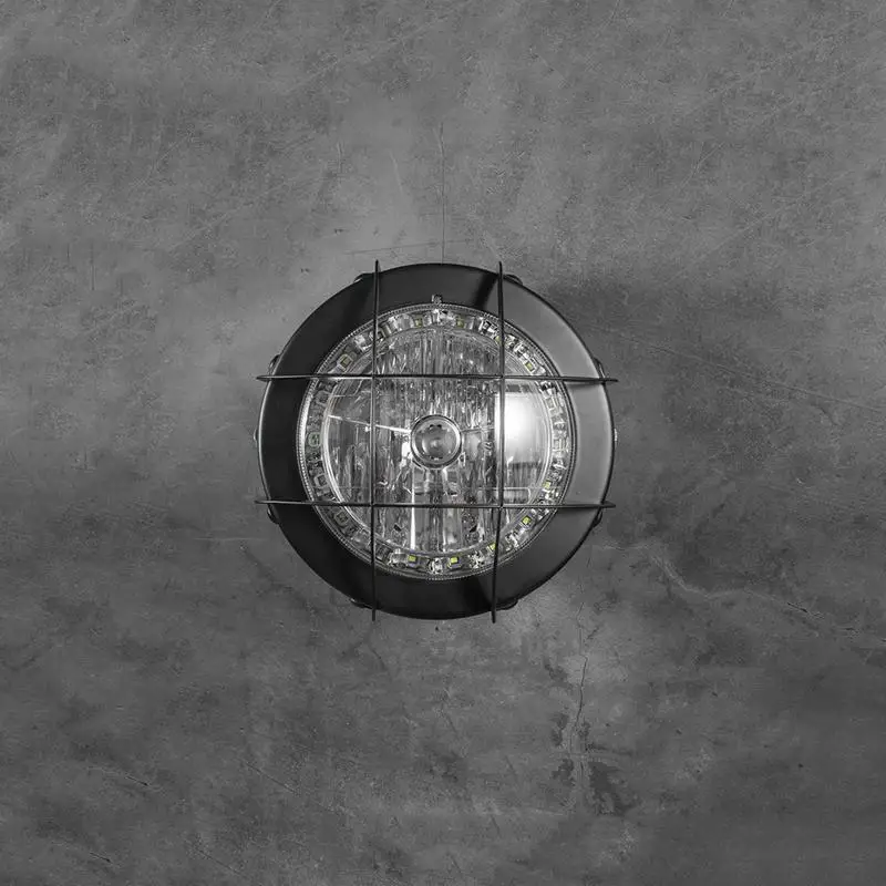 

6.9 inch Motorcycle Cafe Racer Vintage Universal LED Protection Headlight High Low Beam faro moto led
