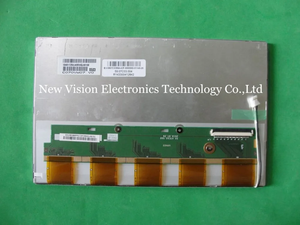 

C070VW07 V0 C070VW07V0 Оригинальный 7-дюймовый ЖК-экран AUO для автомобильной GPS-навигации