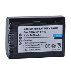 1PC 2000mAh NP-FH50 NP FH50 FH50 baterie do aparatu dla Sony A230 A330 A290 A390 DSC-HX1 HX100 HX200 HDR-TG1E TG3 TG5 TG7