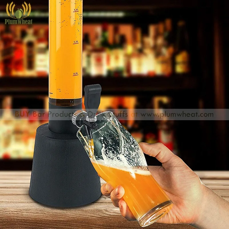 4pcs Beer Tower Wholesaler, Drink Dispenser, Table Top Beverage Draft Tapper, Party Bar, Best Gift for Men, BT47, 3.5 Liters