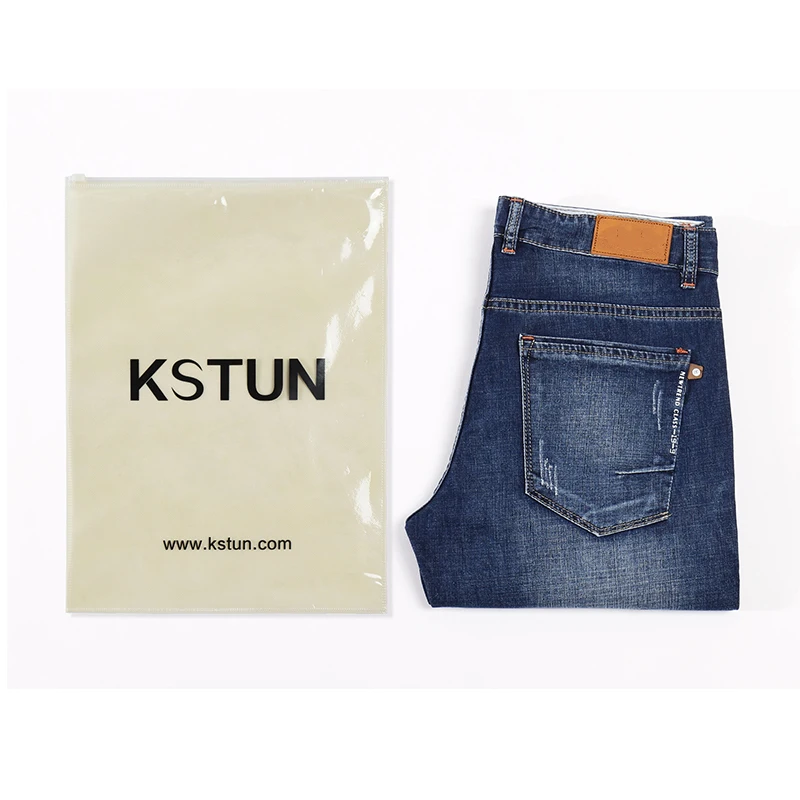 KSTUN Jeans Men Pants 2024 New Blue Slim Straight Denim Pants Casual Fashion Men's Trousers Full Length Cowboys Man Homme Jean images - 6