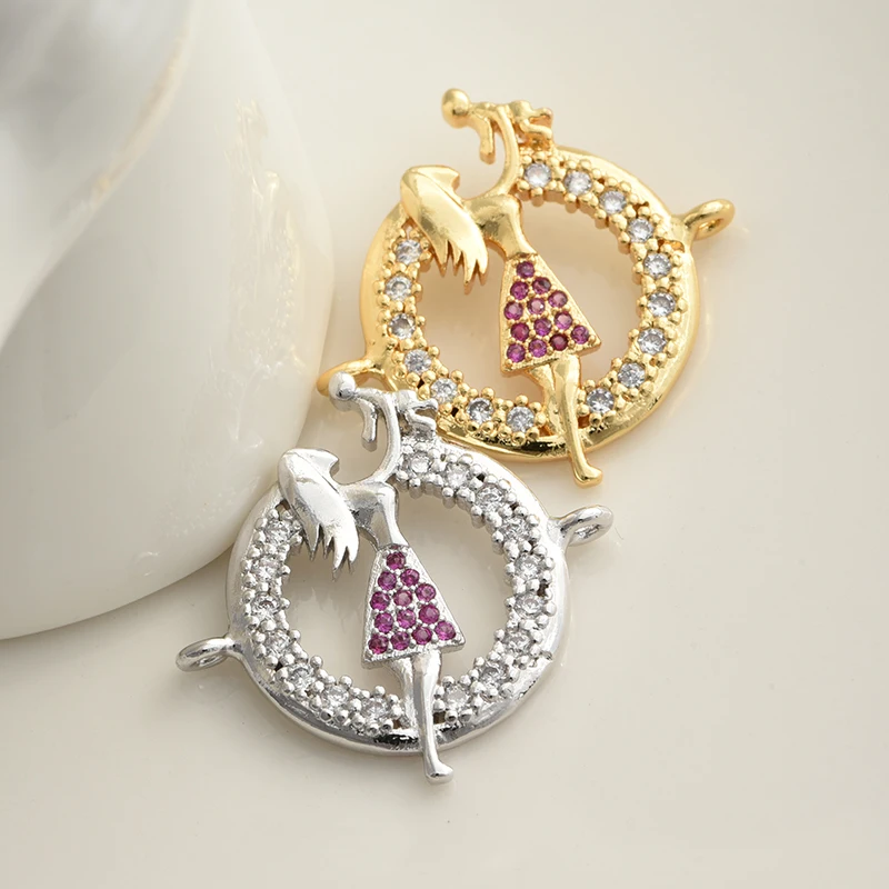 Matka dzieci złącze Charms dla biżuterii bransoletki Making DIY Handmade kobiety biżuteria miedź cyrkon chłopcy dziewczęta MaMa prezent — zdjęcie 6