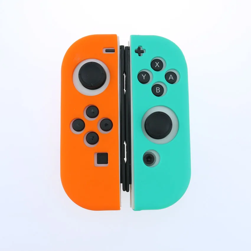 Olśniewająco białe silikonowe etui na przełącznik NS pokrywa Joycon Case miękki kontroler Shell konsola ochronna kontroler Joy-con Cover