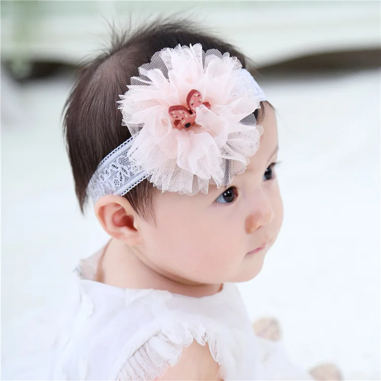 

10pcs Wholesale Handmade Cotton Rabbit cartoon Veil Flower Crown Hair Accessories Girls Headband Hair Band Hair Ties Turban