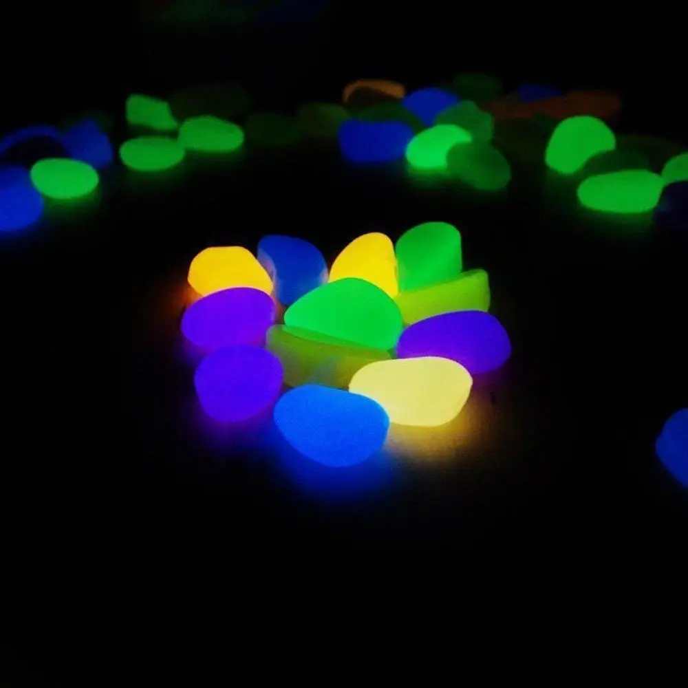 Artificial Lightweight Luminous Pebble Stone For Home Fish Tank Decor Garden Corridor Decorations 1000pcs Free Shipping