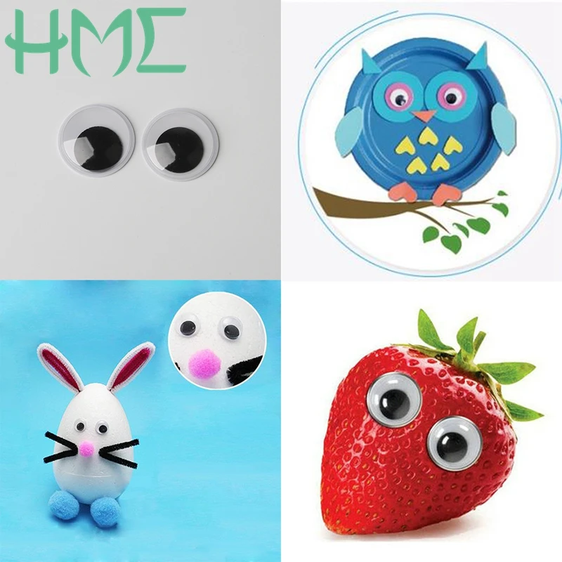 5/7/10/12/15mm 200pcs Random  Mixed Not Self-adhesive Eyes DIY For Toys Dolls Googly Wiggly Eyeballs Scrapbooking Accessory