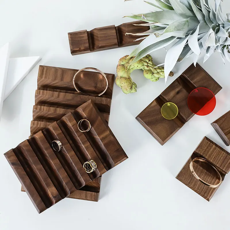 Black Walnut Ring Display Tray Jewelry Display Tray Solid Wood Ring Display Holder