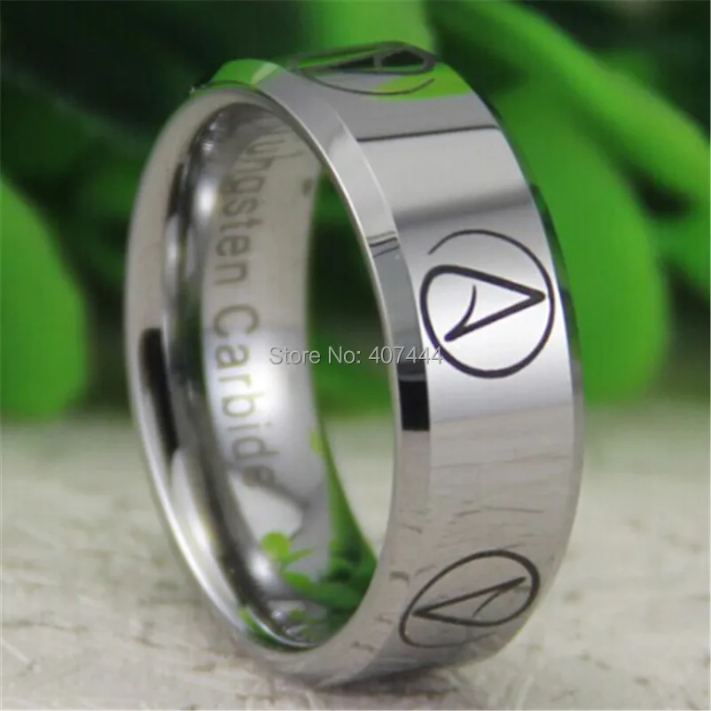 Free Shipping YGK JEWELRY Hot Sales 8MM Silver Bevel Multiple Atheist New Men's Comfort Tungsten Wedding Ring