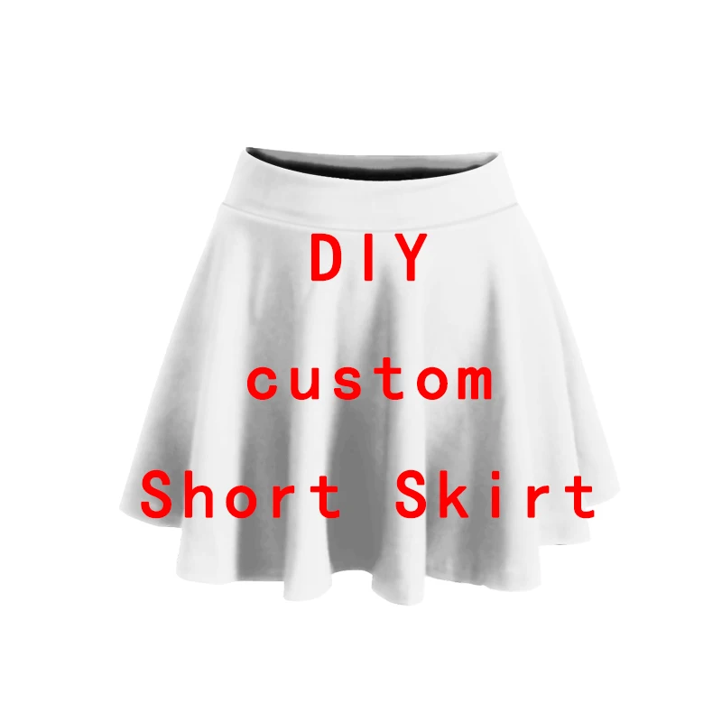 3D Print DIY Custom wanita musim panas pakaian wanita rok pendek kualitas Dropshipping rok pendek 3d