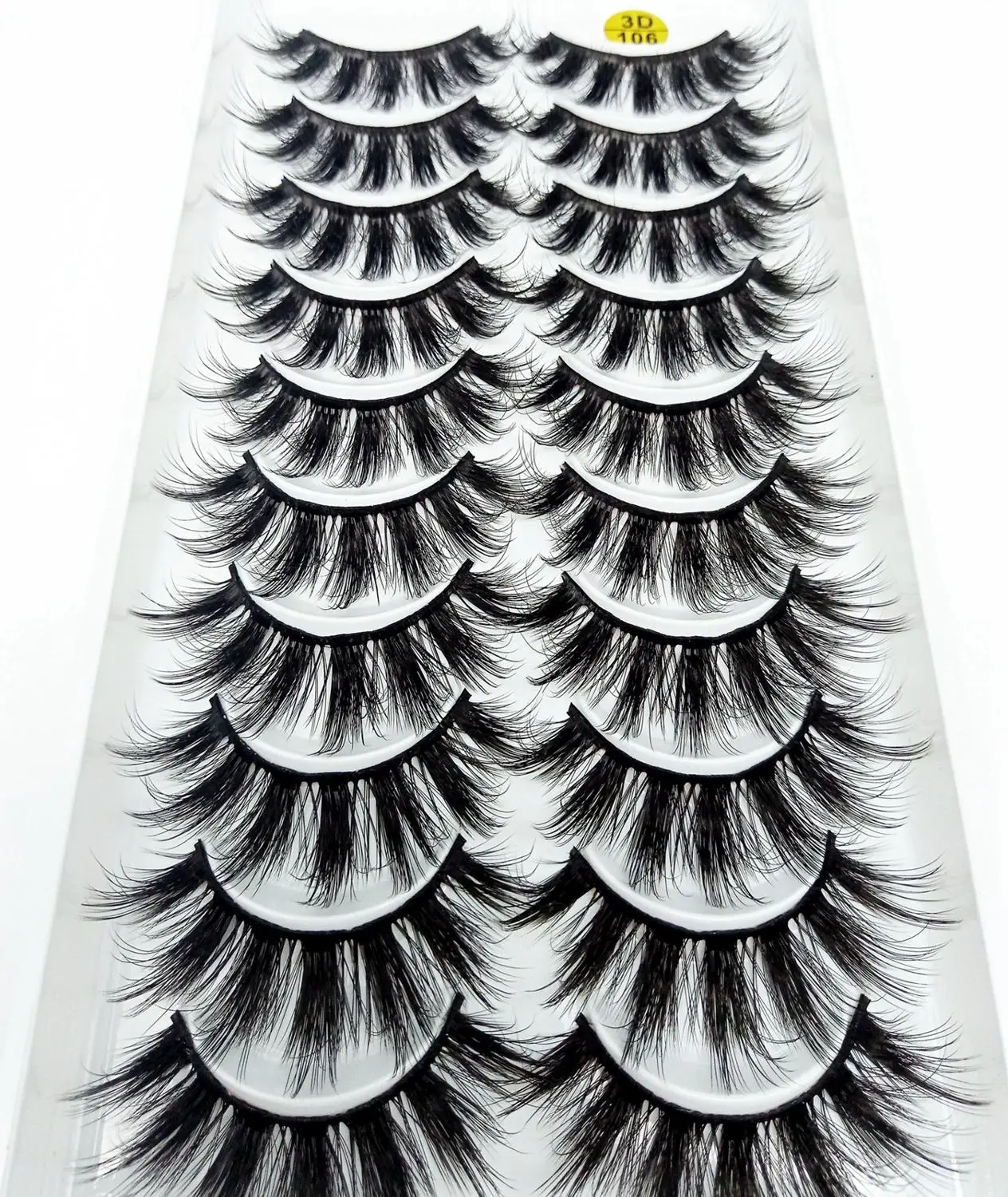 NEW 10 Pairs 8-25mm 3dMink Lashes Bulk Faux Thick Long Wispy Natural Mink Lashes Pack Short Wholesales Natural False Eyelashes