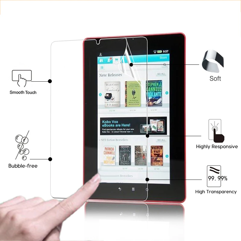 

Ultra HD LCD Anti-Scratches Screen Protector Film For Kobo VOX 7.0" tablet Glossy film high clear screen protective films