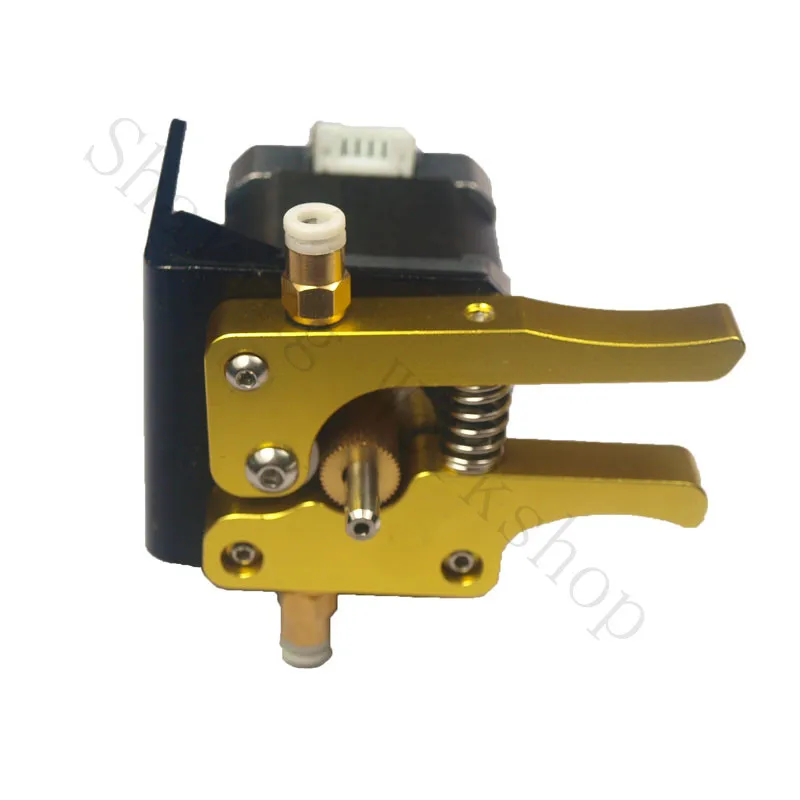 Reprap 3D printer extruder bowden extruder match for 17 nema stepper motor metal extruder aluminum golden color Anodized