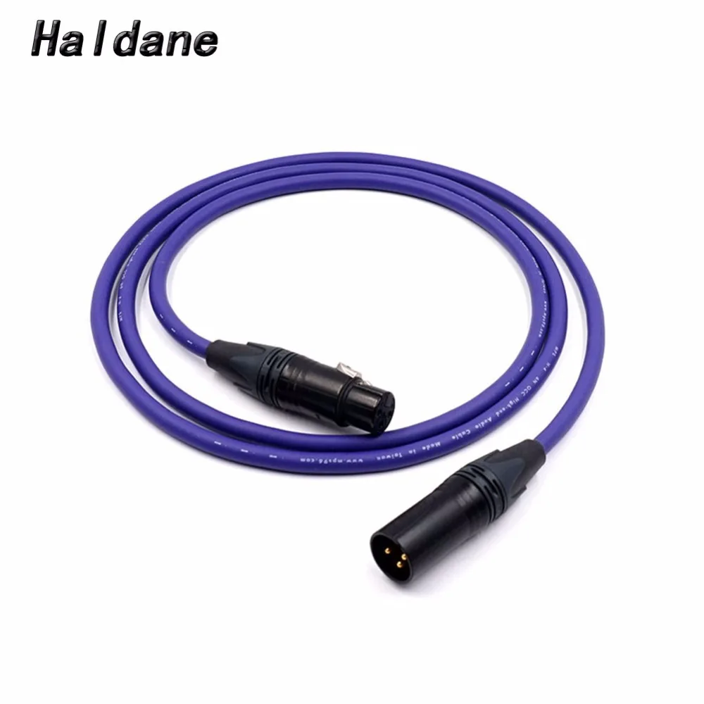 

Free Shipping Haldane 7N OCC Single crystal copperr 3pin XLR Male to 3pin XLR Female interconnect cable with NEUTRIK plug