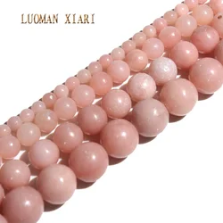 Natural  AAA+ Round  Pink Opal Stone Beads For Jewelry Making DIY Bracelet Necklace Material 4/ 6/8/10mm Strand 15''