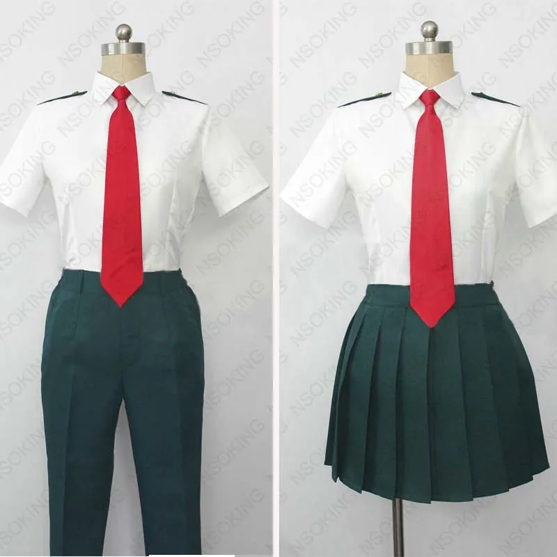 Anime Academia Bakugou Katsuki Cosplay Midoriya Izuku OCHACO URARAKA school uniform Costume