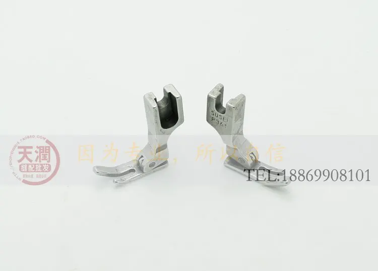 Left large and right small zipper foot high quality steel P361 industrial sewing machine fittings all general flatcar