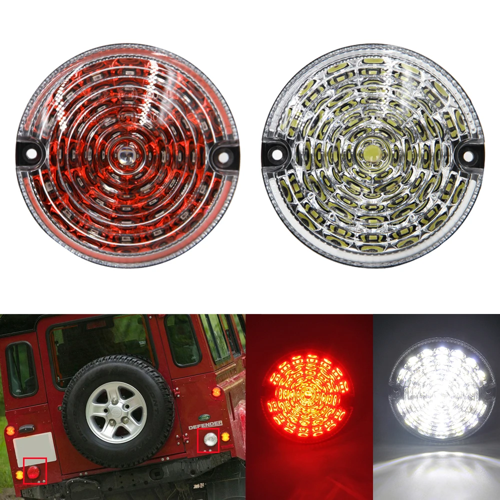 

2pcs Round 95MM Upgrade Fog Reverse Light Lamp For Land Rover Defender 2001-2016 Cabrio 1990-2016