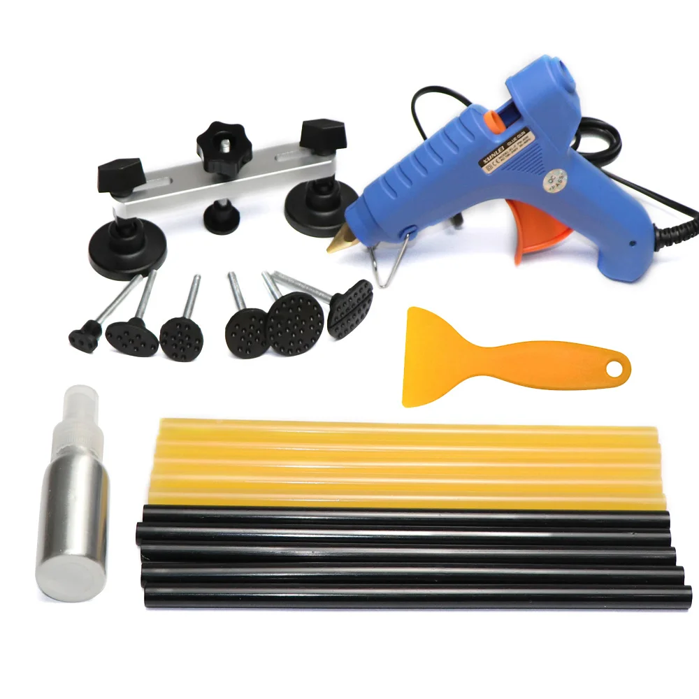 Tools For Dent Removal Paintless Dent Repair Tool Straighten The Dents Pulling Bridge Glue Gun Glue Sticks Tools Kit