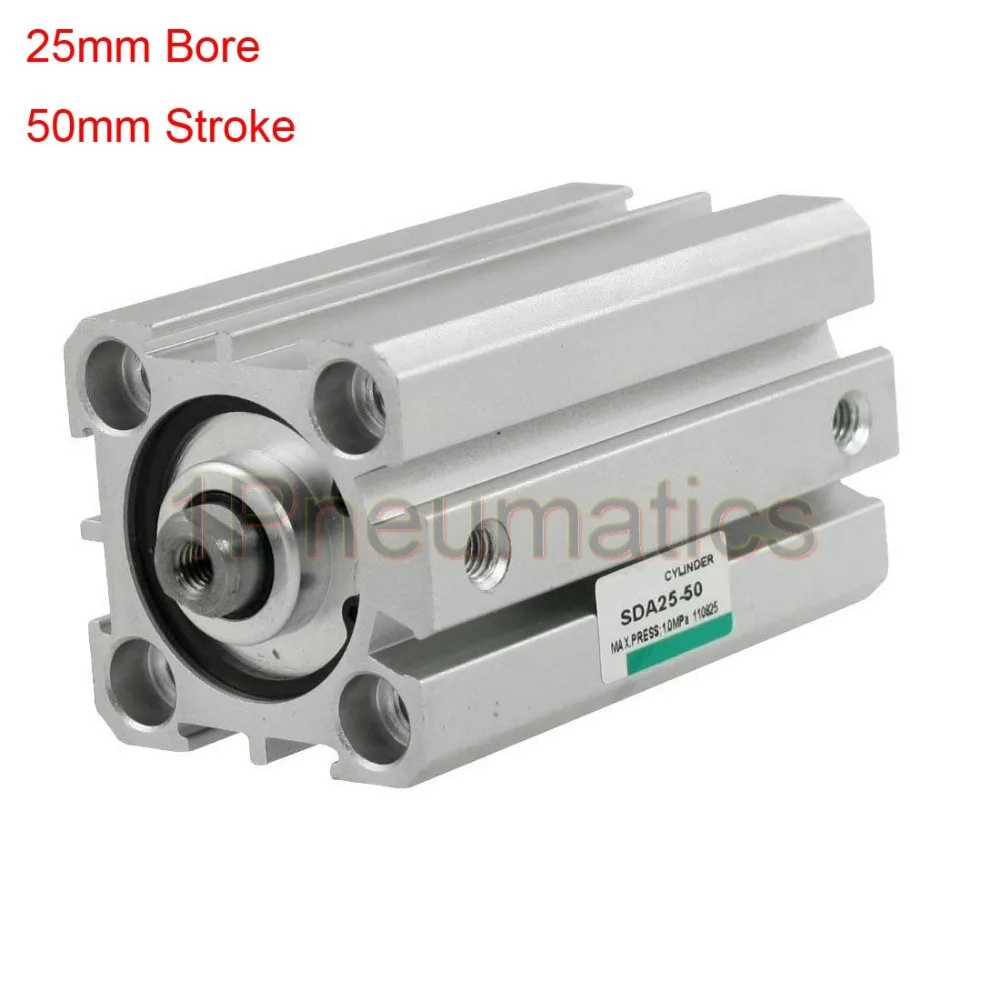 

Free Shipping 2PCS/LOT Pneumatic 25mmx50mm Double Action Thin Air Cylinder SDA 25-50