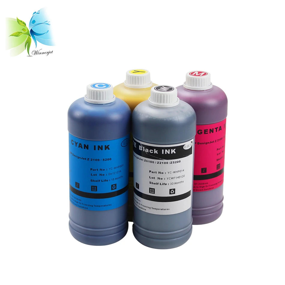 Winnerjet 70 Bulk Ink for HP Designjet Z2100 Pigment Ink---1000ml each color