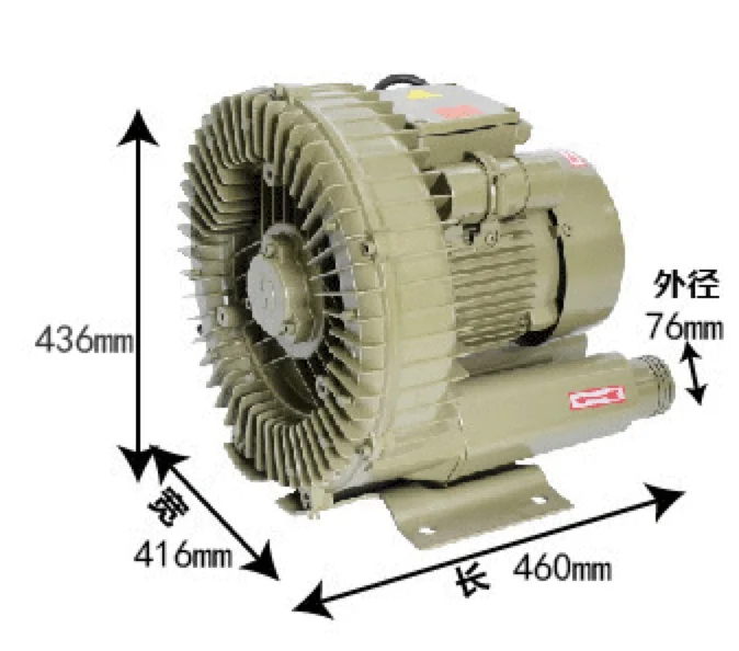 

HG-3800S 380V Vortex Air Pump Aluminum Alloy 320M3/H High Pressure Blower