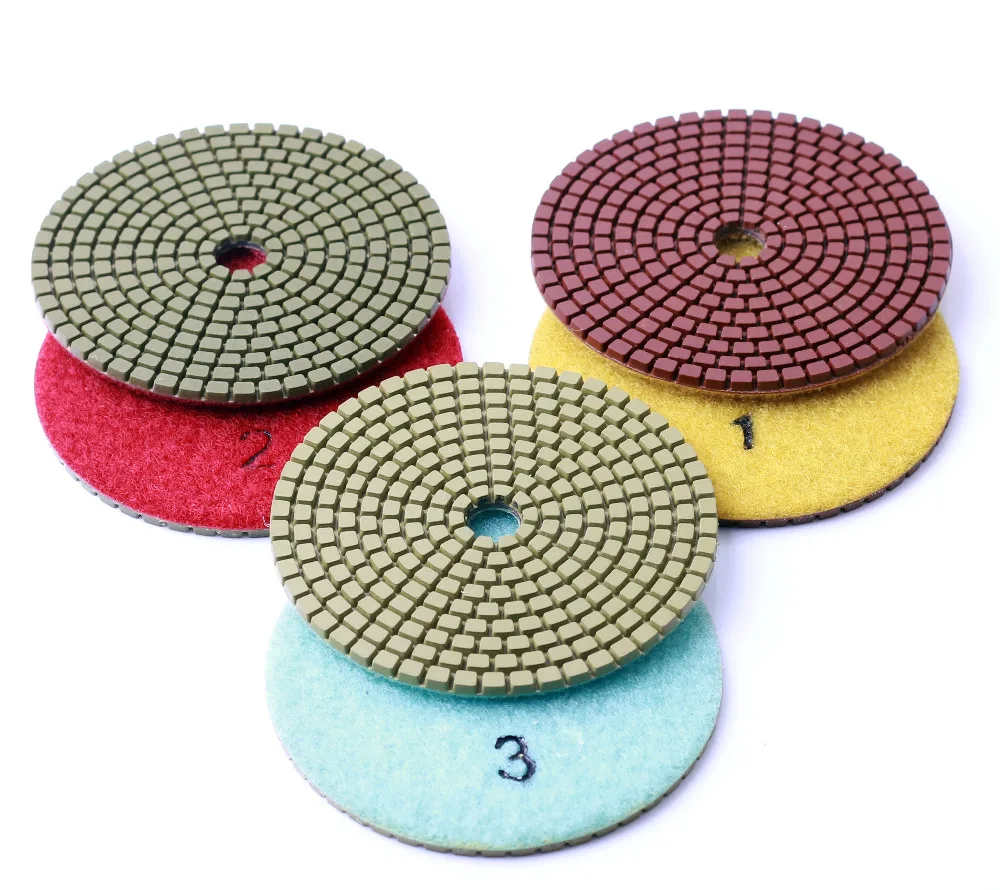Tamanhos de polimento para granito, mármore e pedra de design premium de 100mm, 4 polegadas