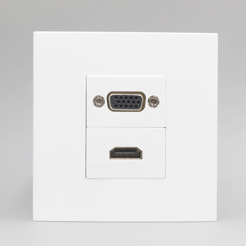 

HDMI2.0 VGA PC Wall Panel Female Faceplate Connector For DVD Projector Computer Laptop