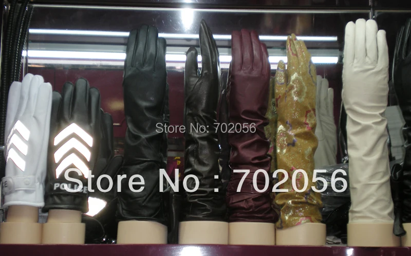 2018 Charming LONG Kid Leather OPERA Gloves Evening gloves  LEATHER GLOVES Womens SUPER HIGH QALITY mixed 12 Pairs/lot #3340