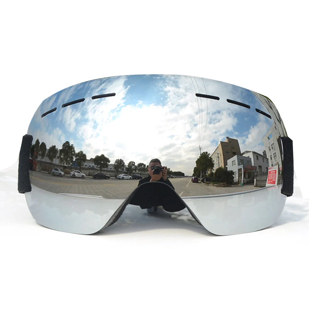 Outdoor Sports UV400 Skiing Goggles One Layers Anti-fog Big Vision Mask Glasses Snow Snowboard Goggles for Men Women