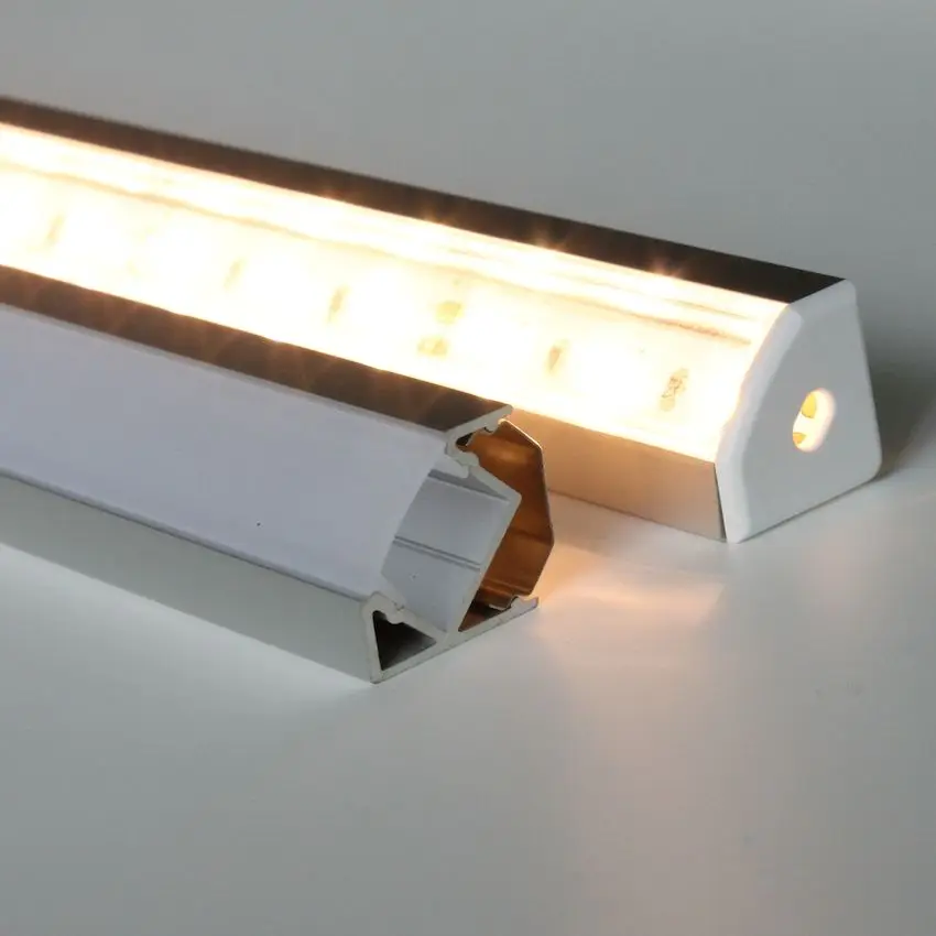 20 m (20 sztuk) dużo, 1 m na sztukę, 100 cm długości, led profil aluminiowy do listwy led z mleczną osłoną rozproszoną,