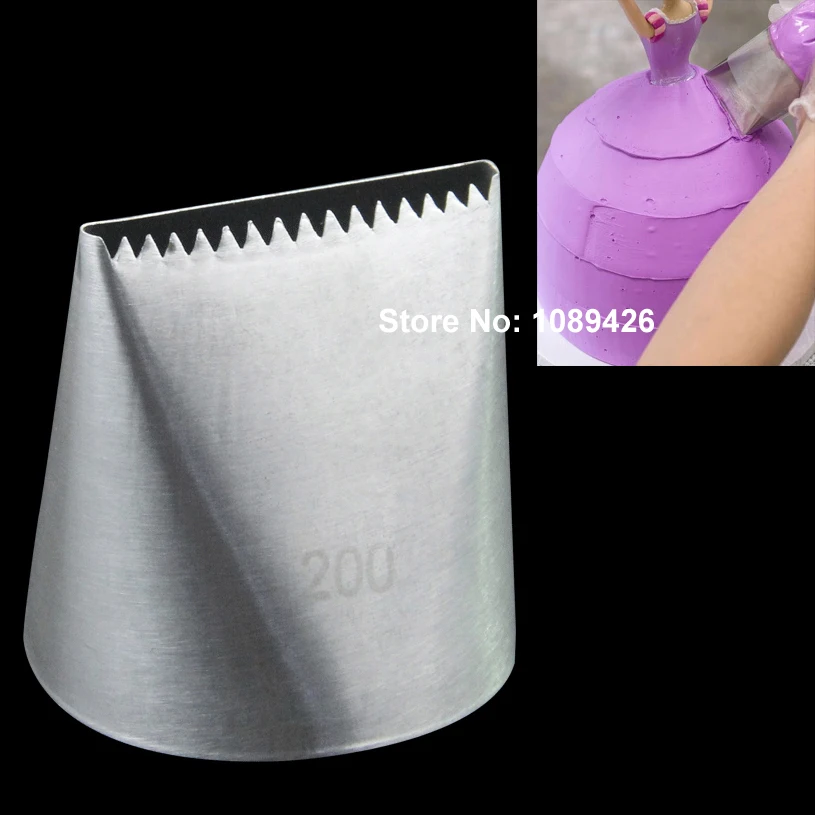 Boquillas Extra grandes para glaseado, juegos de puntas de pastelería para decoración de pasteles, herramientas para Fondant, #200