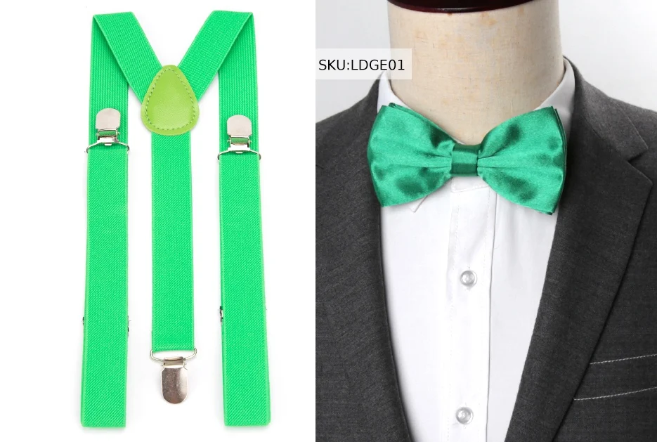 Hosenträger Fliege Set Männer Mode Suspensorio für Mann Junge Frauen Bowtie Hosenträger Hosen Tirantes Hochzeit Freizeit Hemd Bleibt – Detail 2