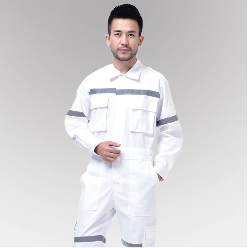 2025 New Men Work Clothing Reflective Strip Coveralls Working Overalls Windproof Road Safety Uniform Workwear Maritime Clothing