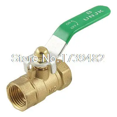 

Green Plastic Coated Lever 1/2" Thread Full Port Brass Ball Valve