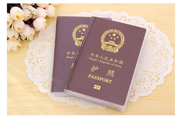 Transparent Passport Cover on Waterproof Document Bags Passport Protective Sleeve