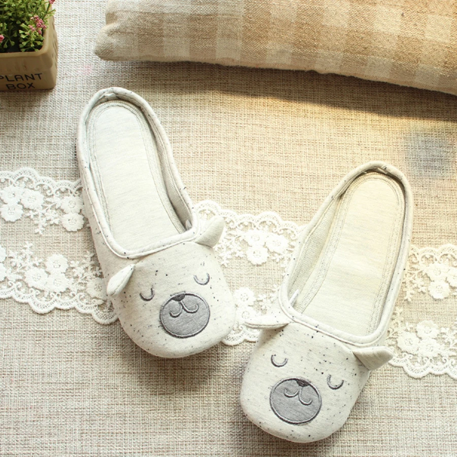 LCIZRONG Cut Bear Soft Women Home Slippers Indoor Cartoon Floor Slipper For Woman Casual Comfortable Animal Ladies Shoes