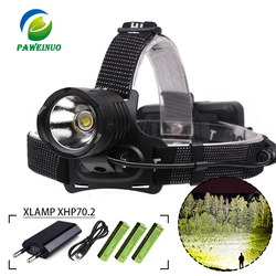 Most powerful led headlamp USB charge XHP70.2 torch head lamp flashlight 18650 battery zoom XHP50 XPL V6 waterproof