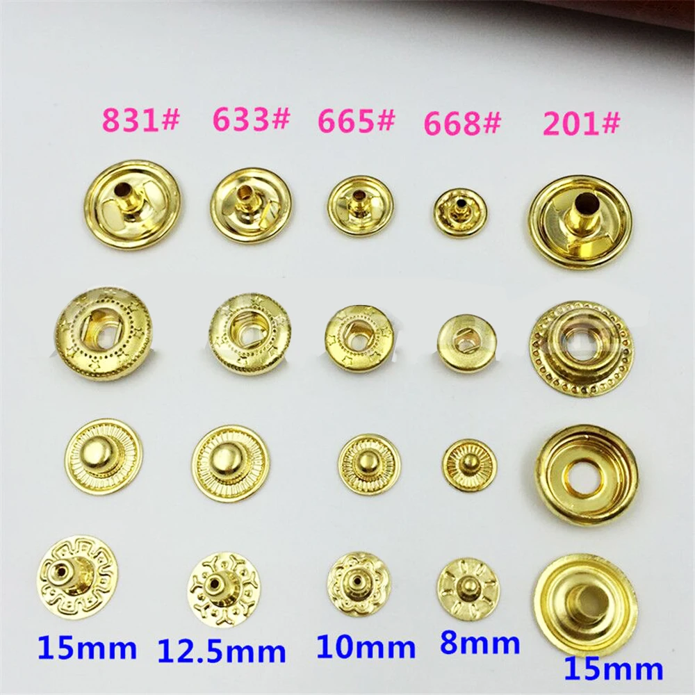 DIY solid brass high quality caibu button match snap button 50sets/lot