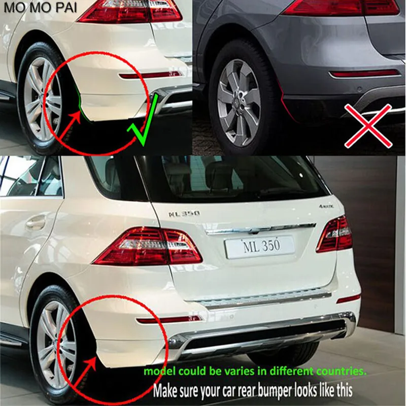 

CAR Splash Guards Mud Guards Mud Flaps FENDER FIT FOR 2012-2016 Benz ML With Running Board