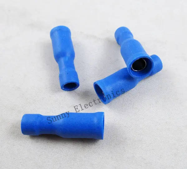 1000 Blue Female Insulated Bullet Connector Terminals Crimp electrical cable wire free shipping